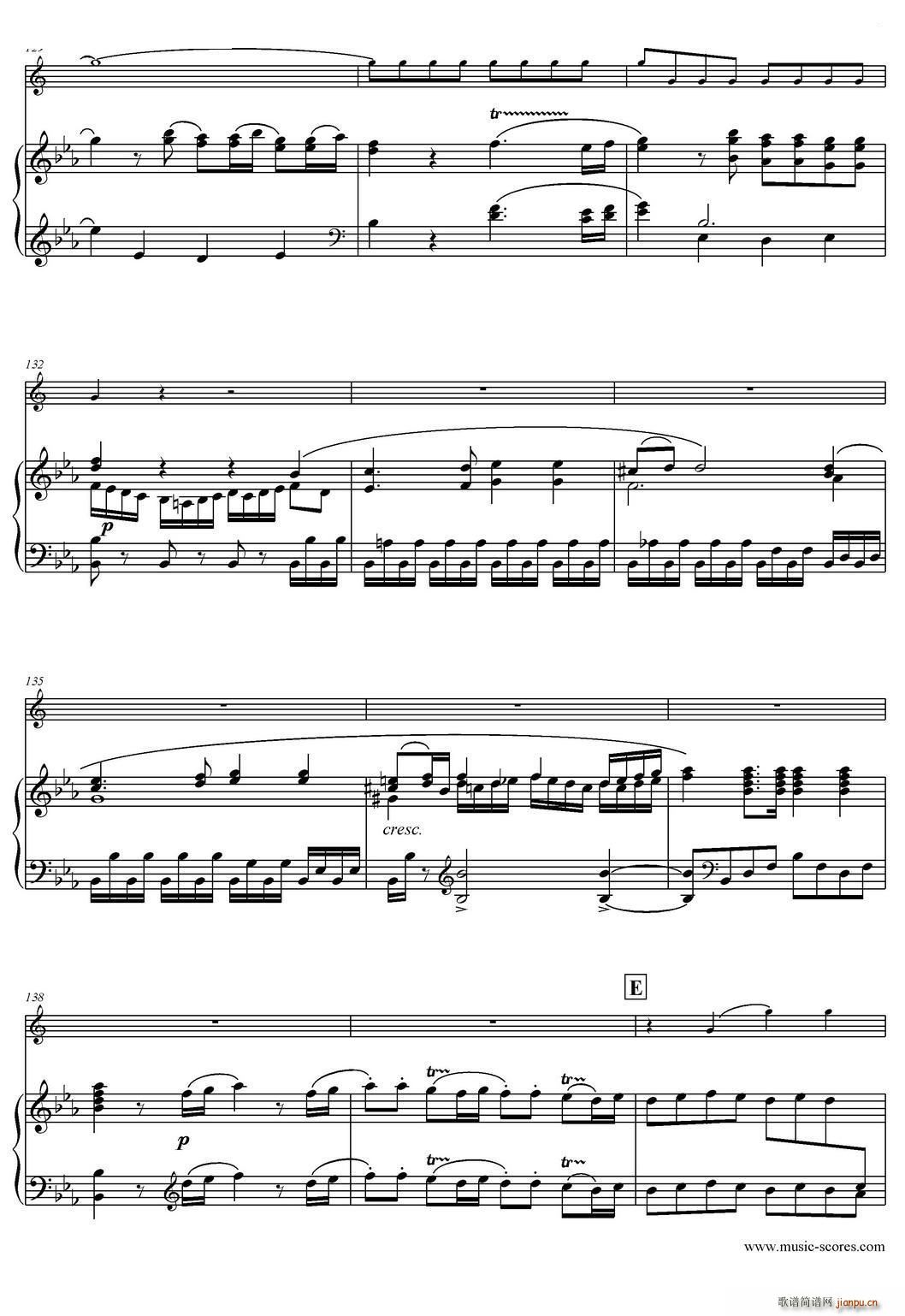 Mozart Concerto KV495 No 4 1st 中音萨克斯 钢琴伴奏(钢琴谱)9