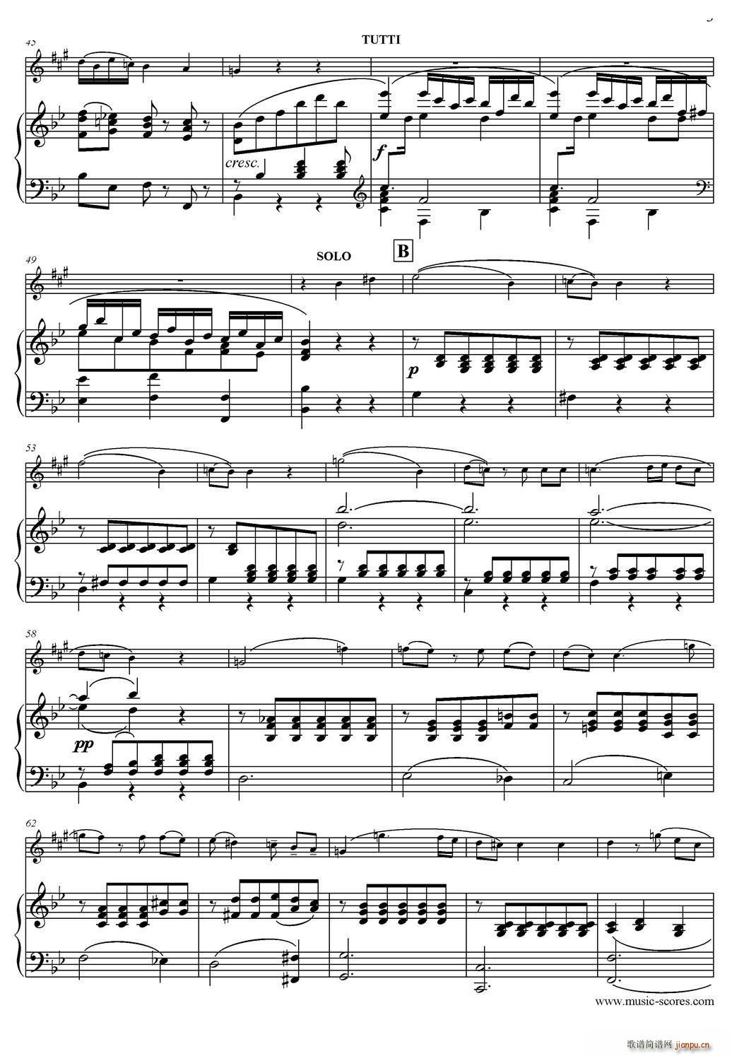 Mozart Concerto KV495 No 4 2st 高音萨克斯 钢琴伴奏(钢琴谱)3