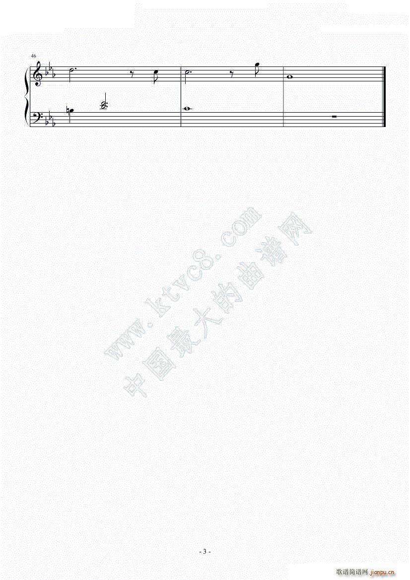 插曲 Woods Darker than Night(钢琴谱)3