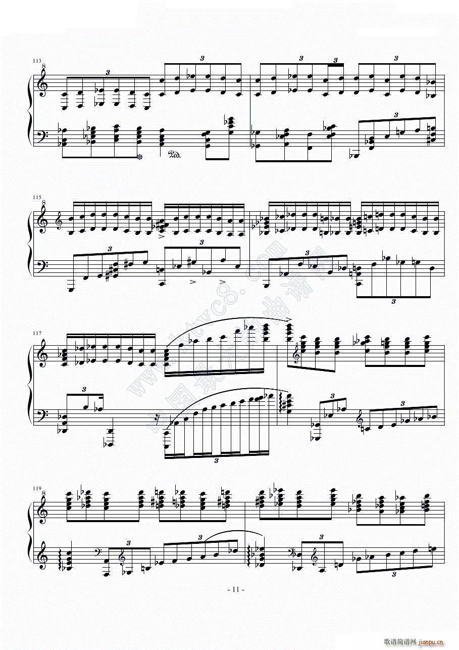 往事 c小调回旋奏鸣曲(钢琴谱)11