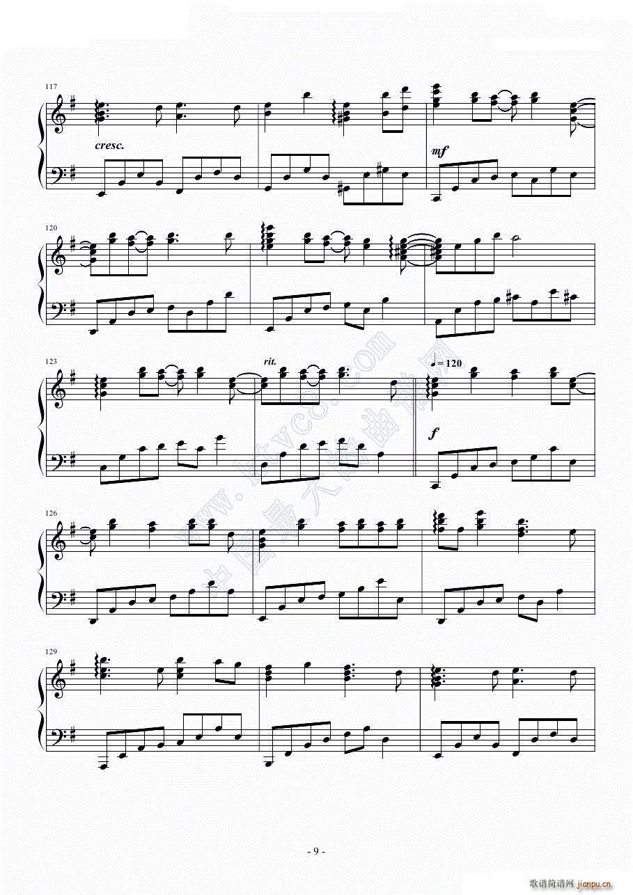 人生リセットボタン piano ver koman(钢琴谱)9