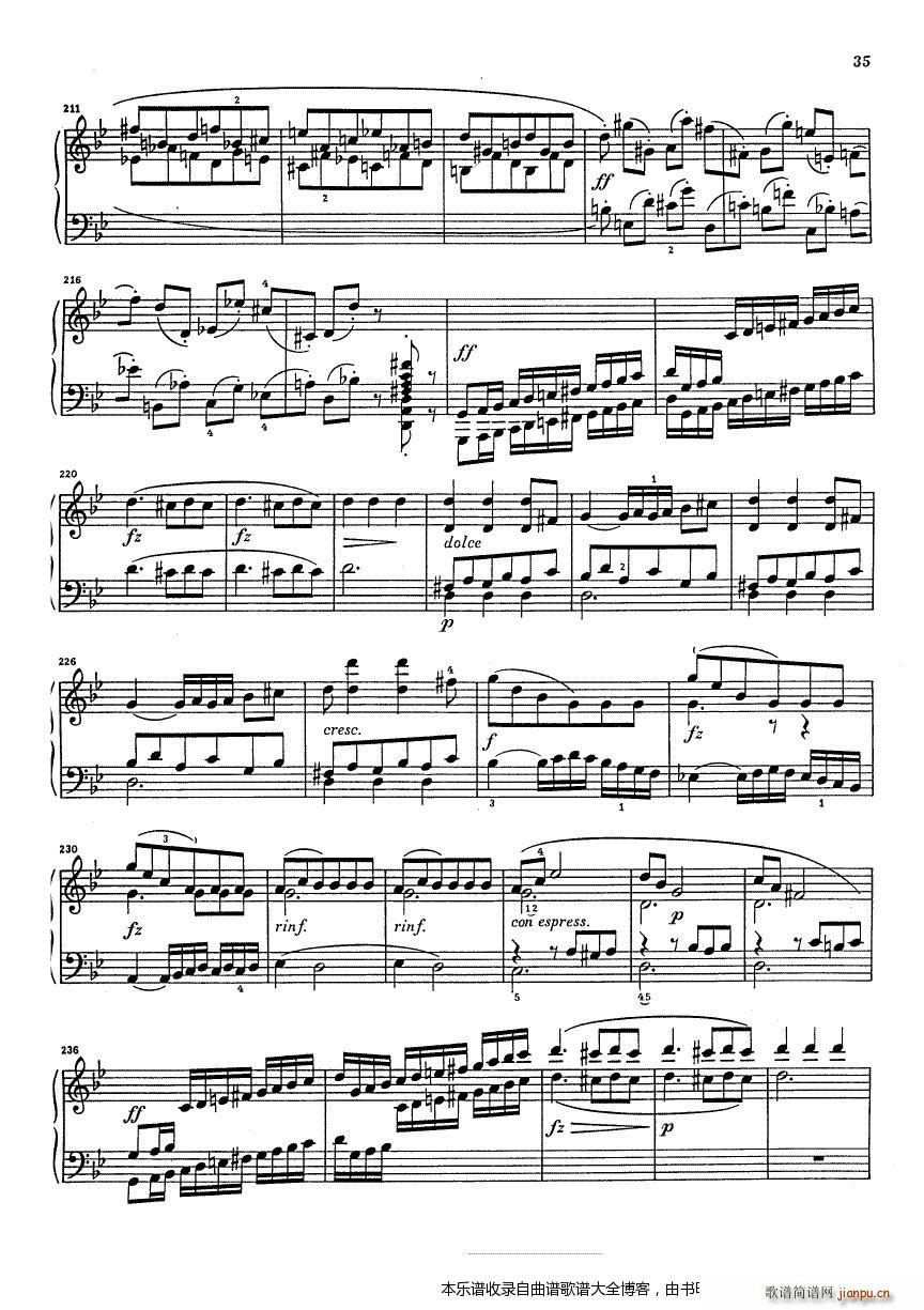 克莱门蒂g小调钢琴奏鸣曲9 16(钢琴谱)1