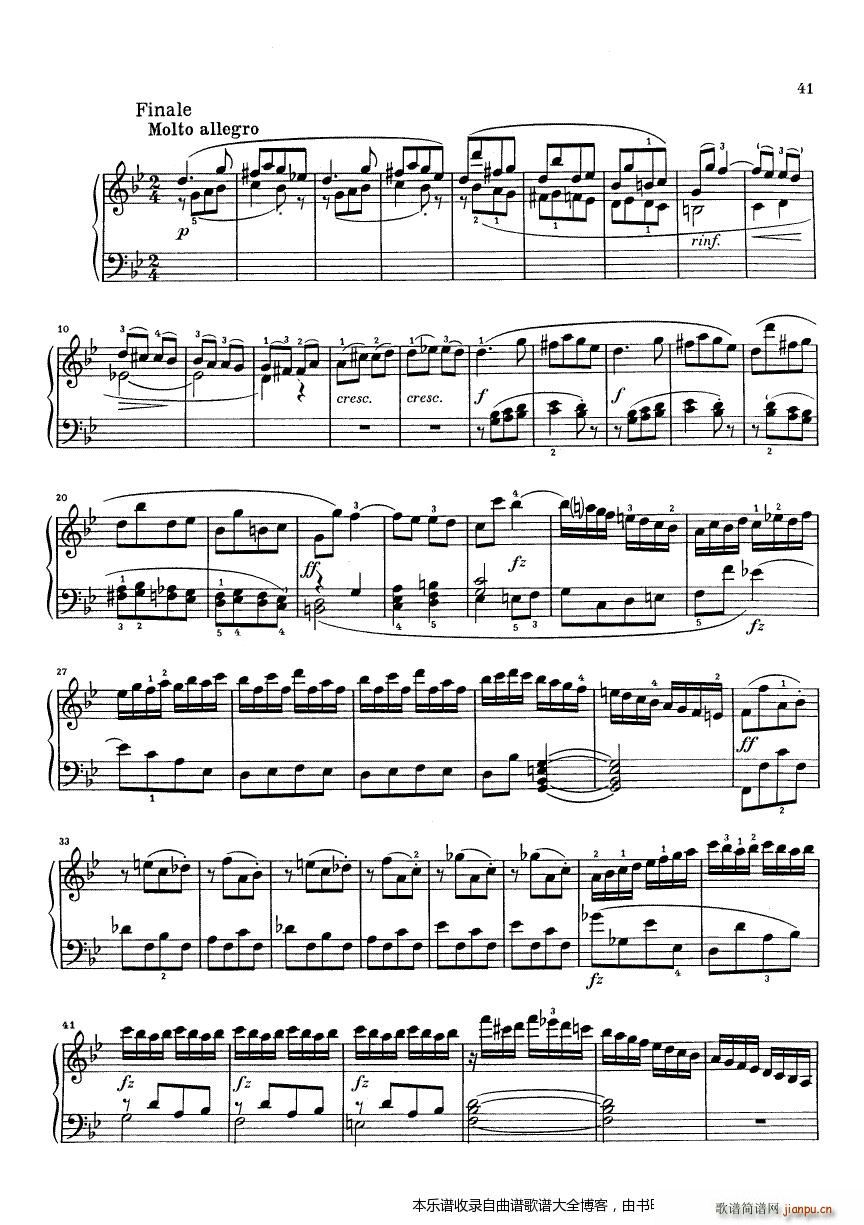 克莱门蒂g小调钢琴奏鸣曲9 16(钢琴谱)7