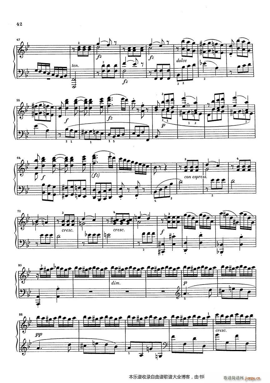 克莱门蒂g小调钢琴奏鸣曲9 16(钢琴谱)8