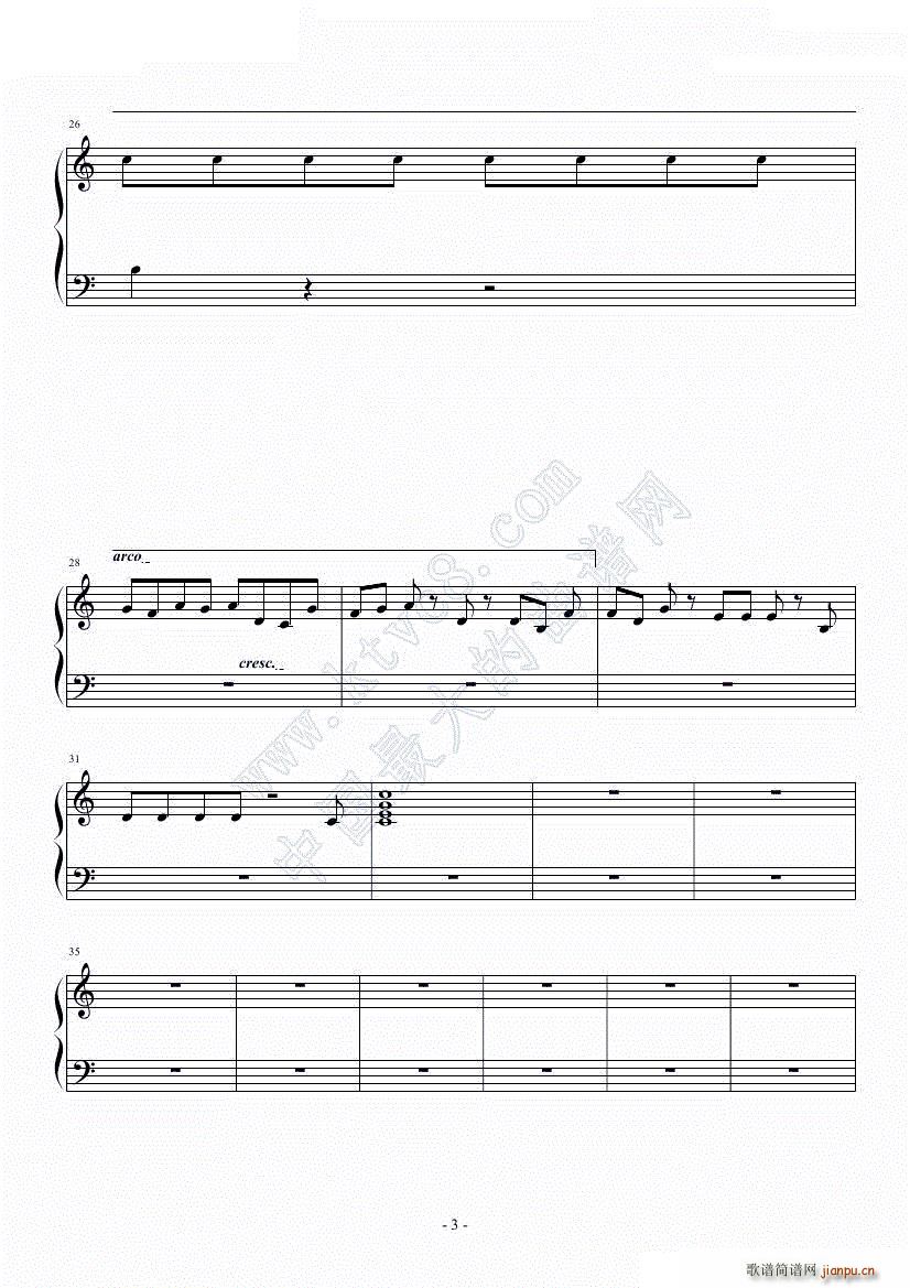 回首过去(钢琴谱)3