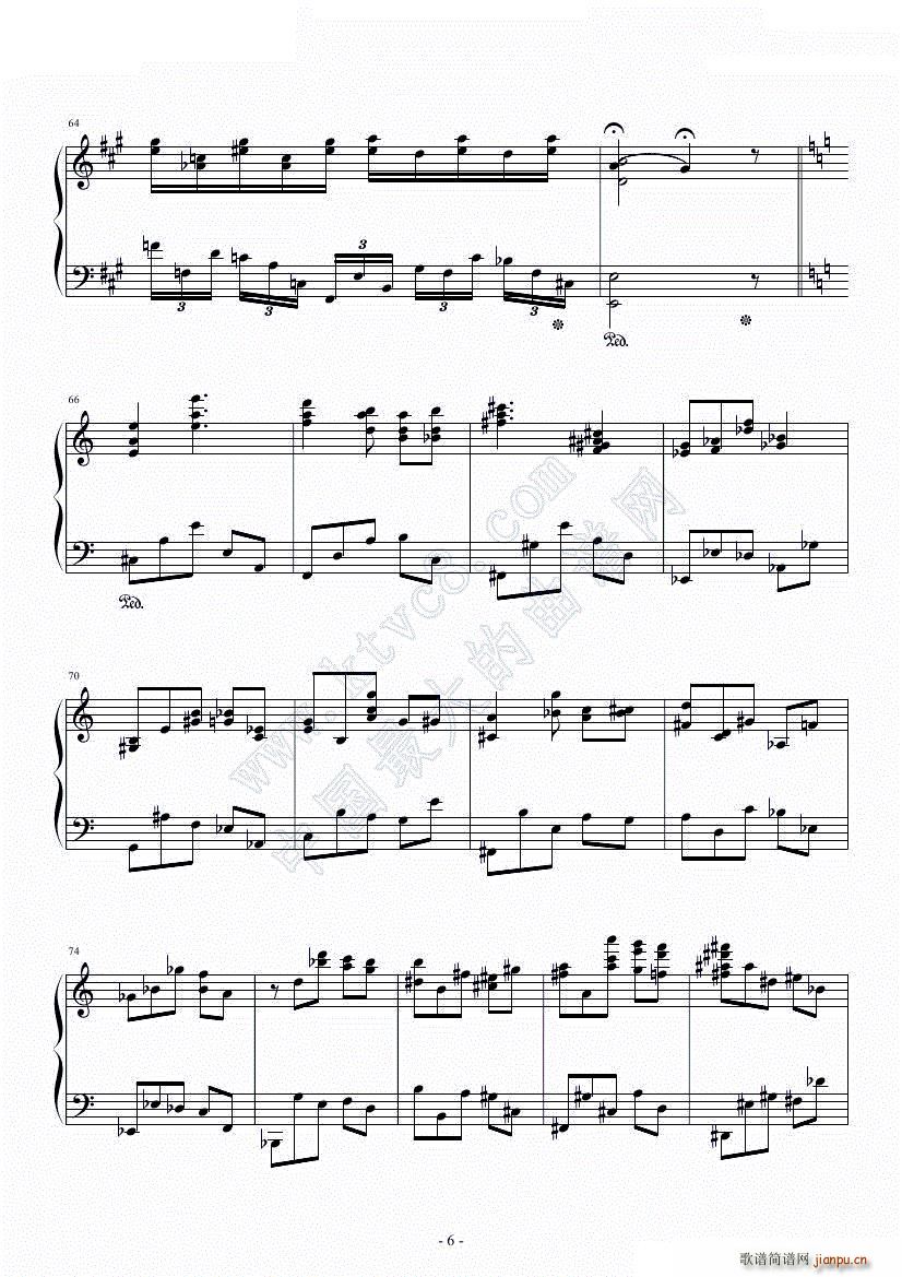 激动 f小调叙事曲(钢琴谱)6