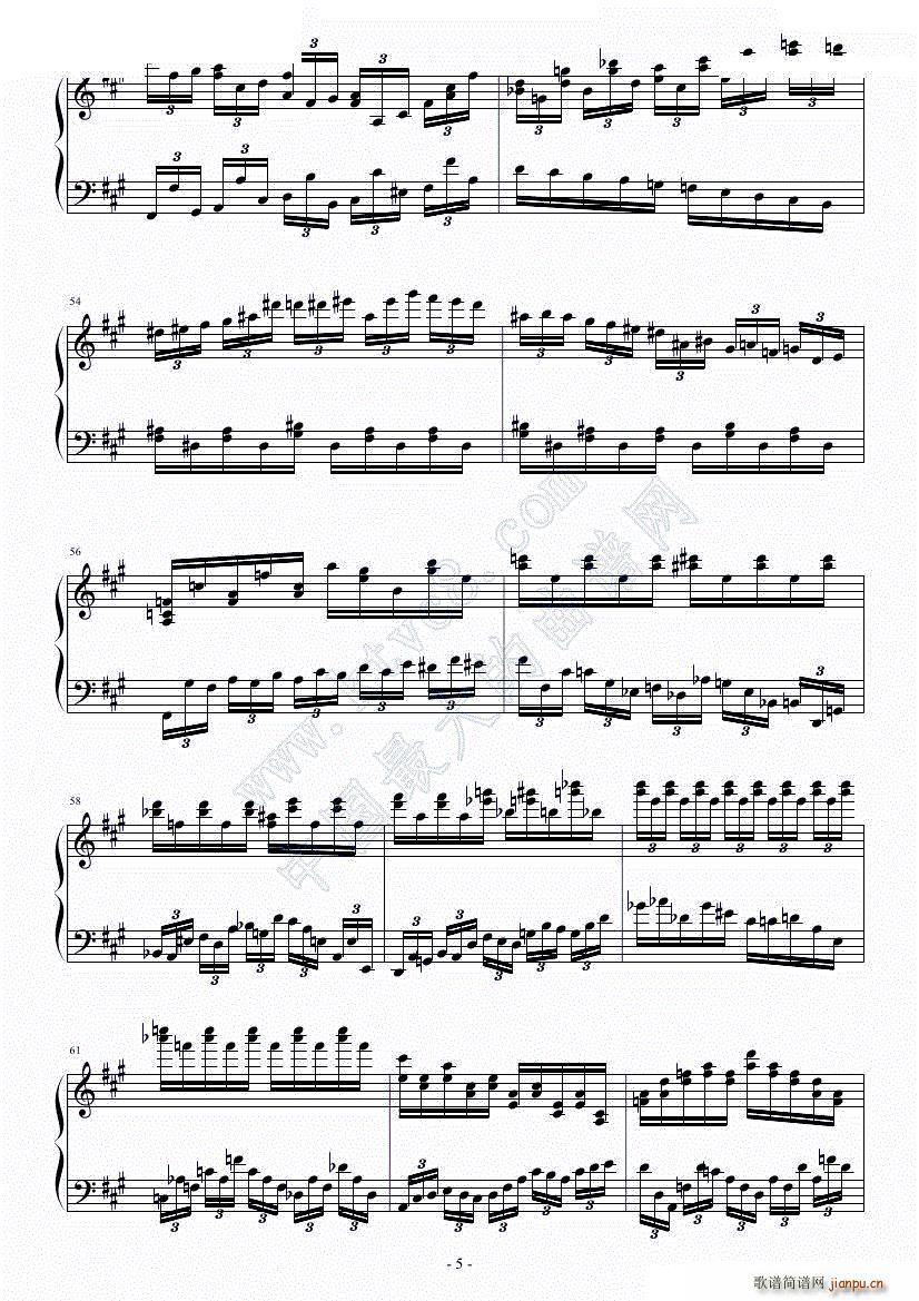 激动 f小调叙事曲(钢琴谱)5