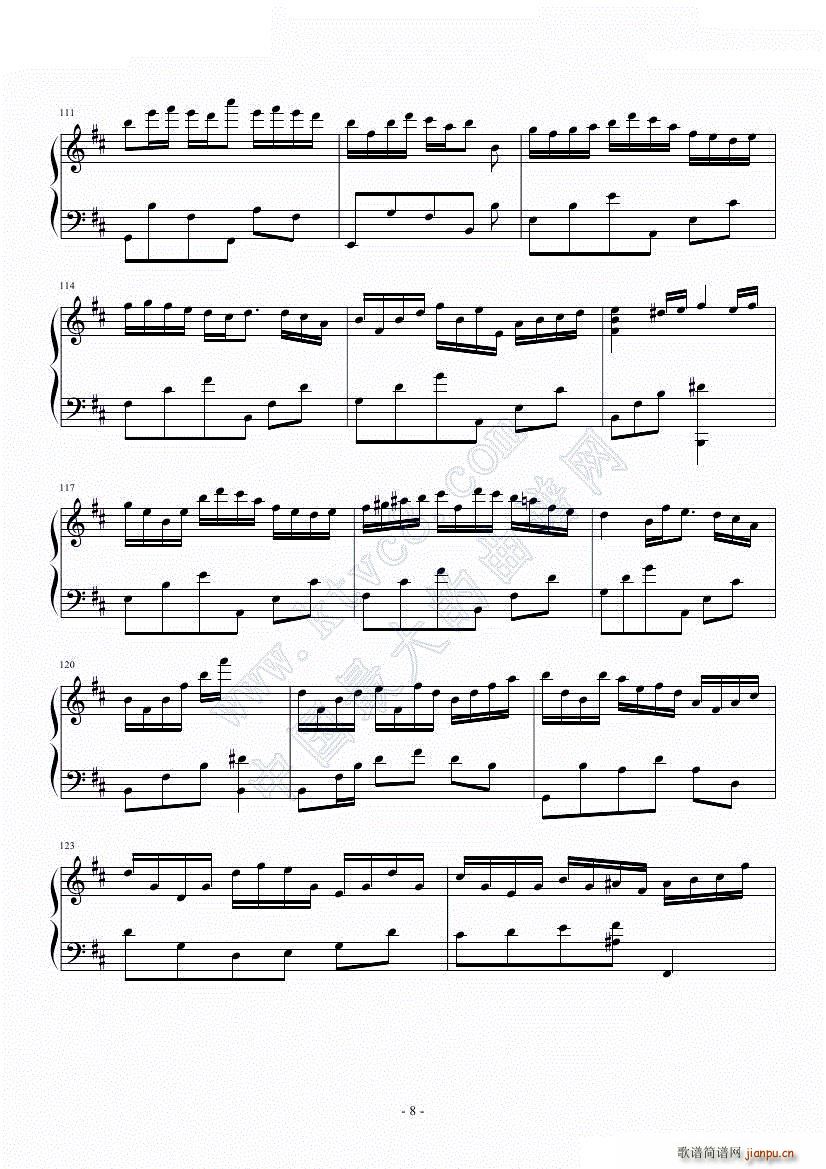 夏日 雨微凉(钢琴谱)8