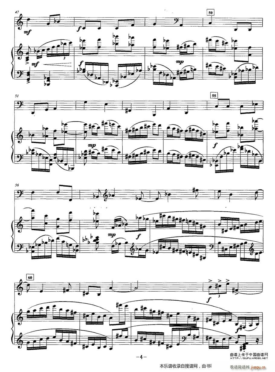 奏鸣曲 一 圆号 钢琴 P4(钢琴谱)1