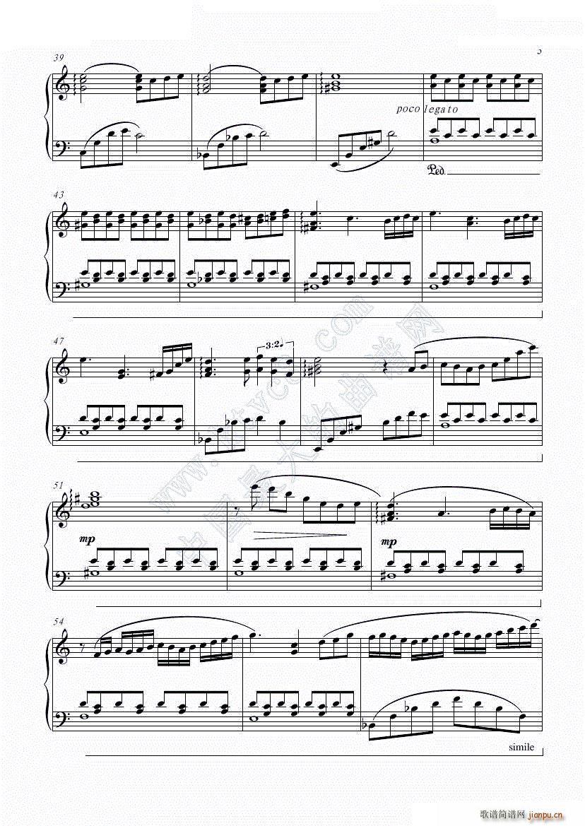 无名的忧伤(钢琴谱)3