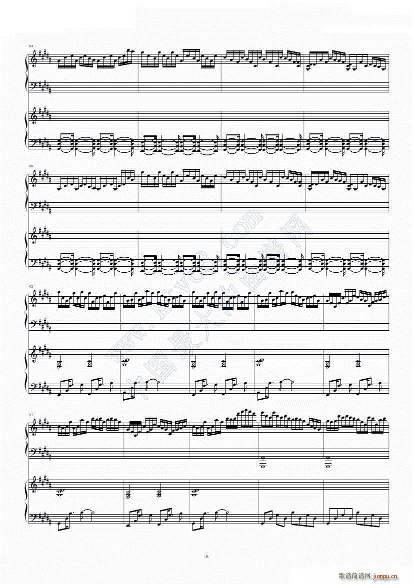 愉快の月光记忆(钢琴谱)5