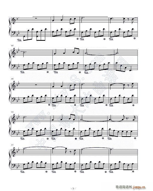 故地 Bb调(钢琴谱)3