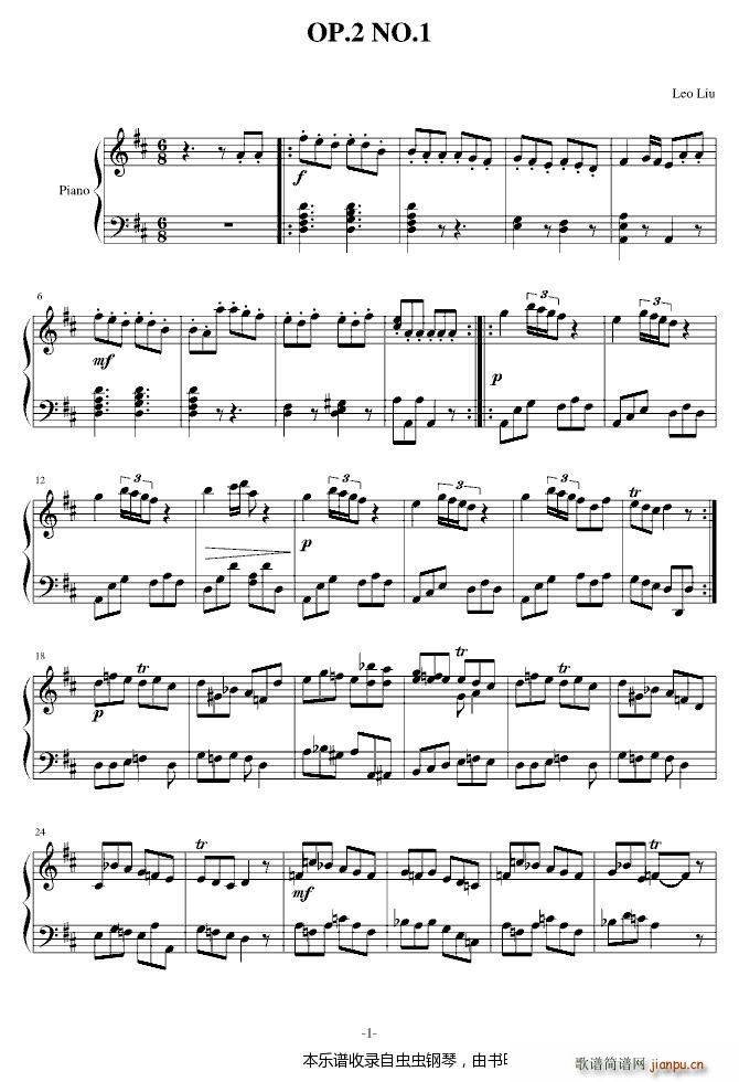 随想曲1(钢琴谱)1