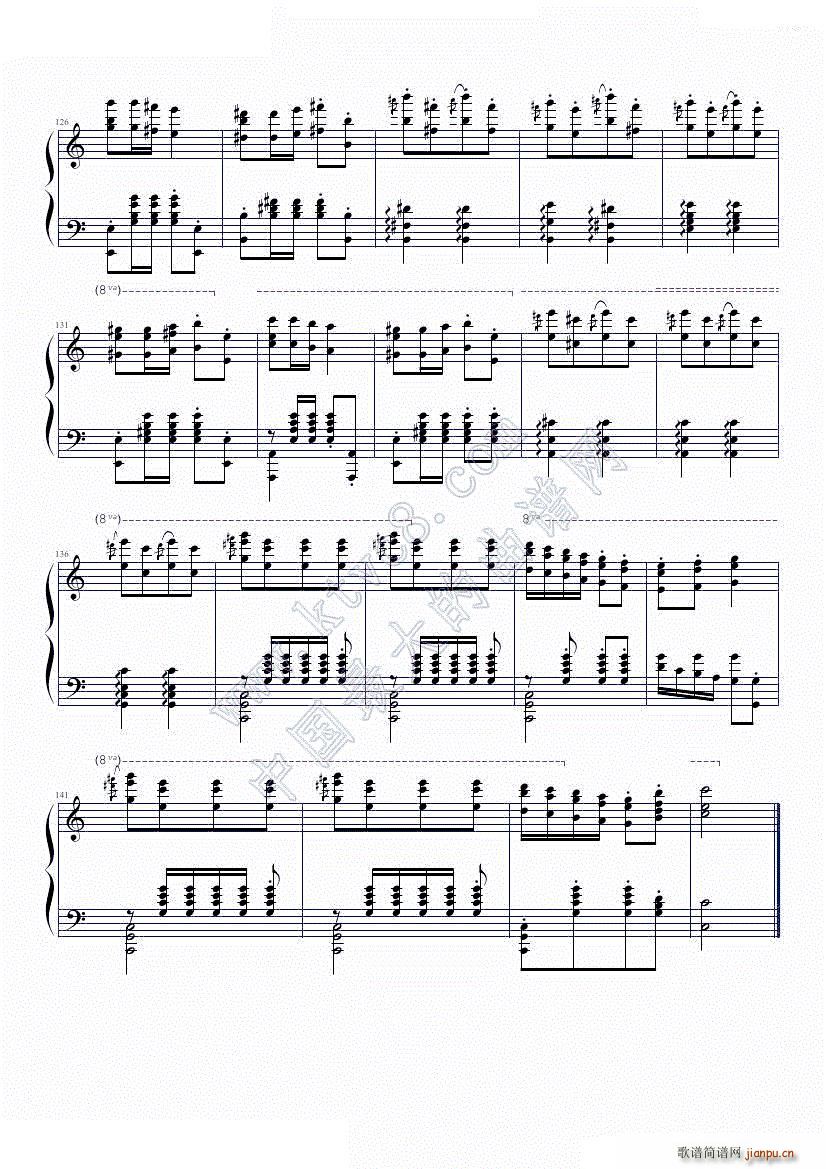 贝多芬 土耳其进行曲 易中难三个版本(钢琴谱)6
