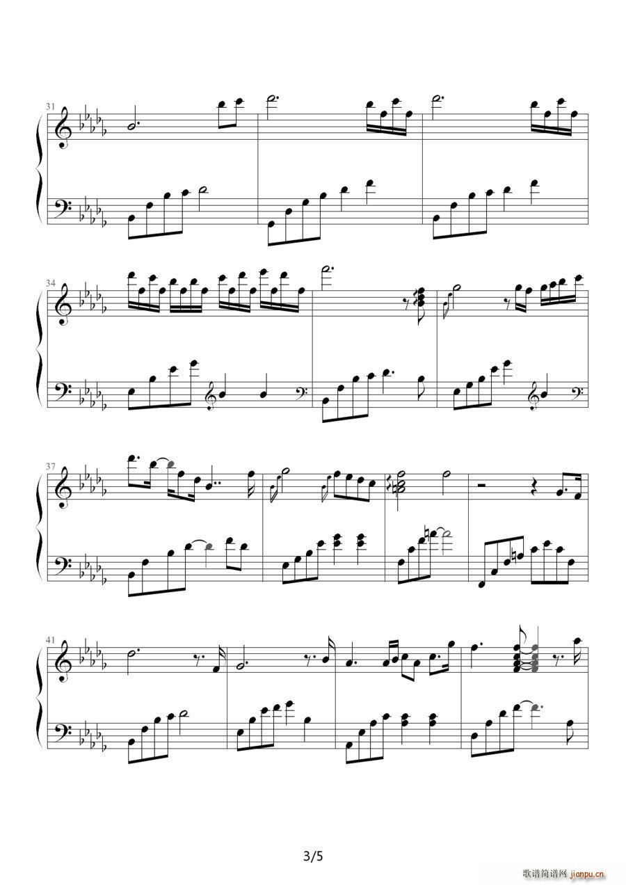 Tears 眼泪 选自 白日梦 Dreaming 专辑(钢琴谱)3