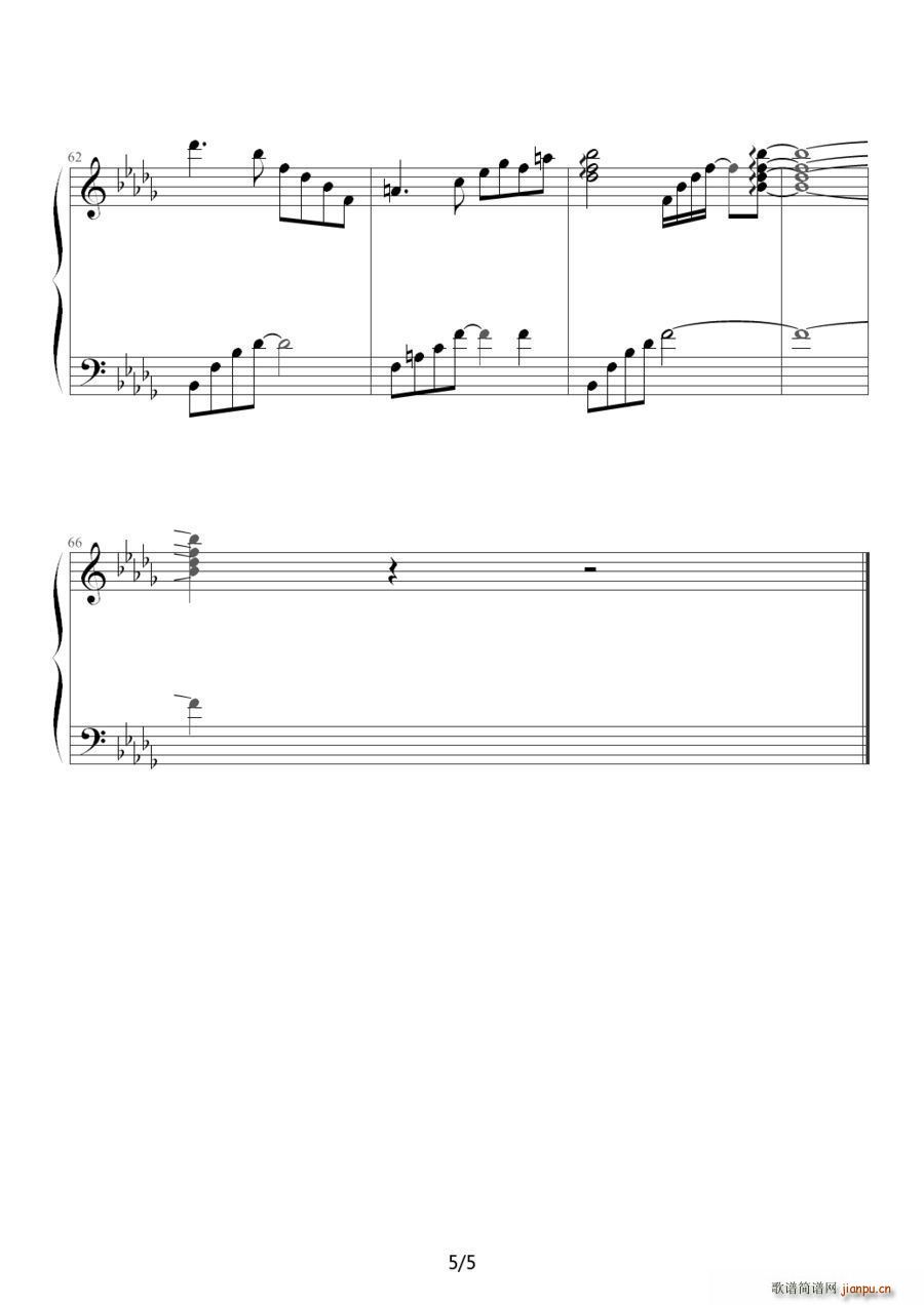 Tears 眼泪 选自 白日梦 Dreaming 专辑(钢琴谱)5