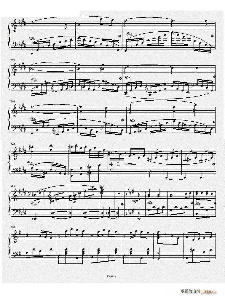 钢琴奏鸣曲Ⅰ 项道荣作品(钢琴谱)8