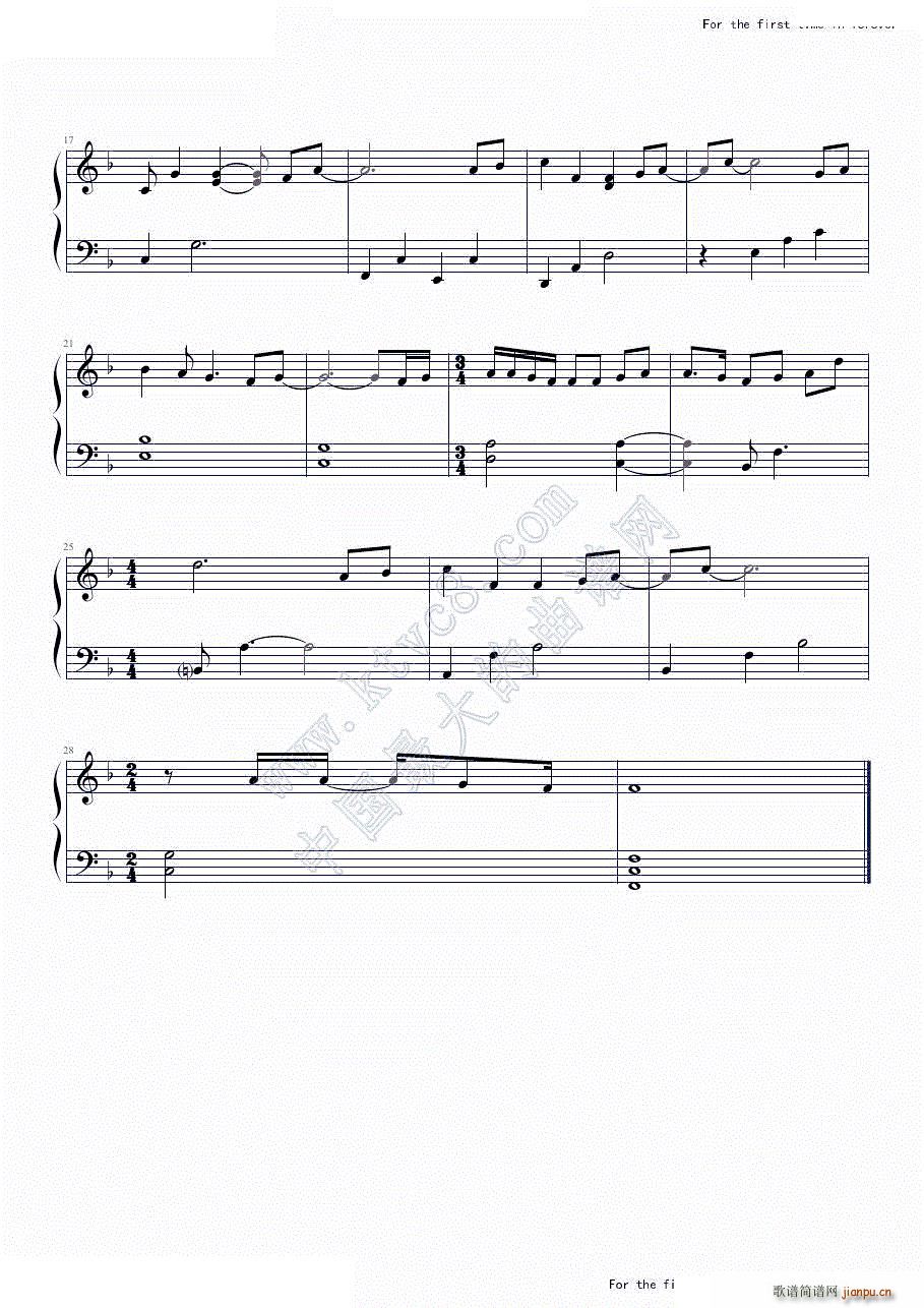For the first time in forever(钢琴谱)3