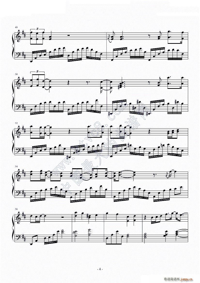 爱你的宿命 来自星星的你 主题曲的中文版(钢琴谱)5