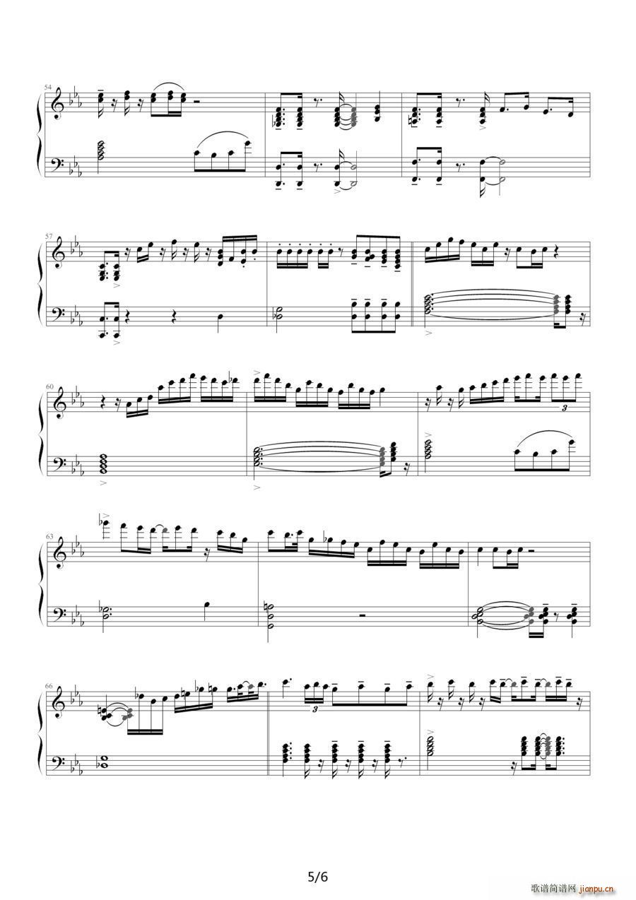 夜莺 音乐会演奏版(钢琴谱)5