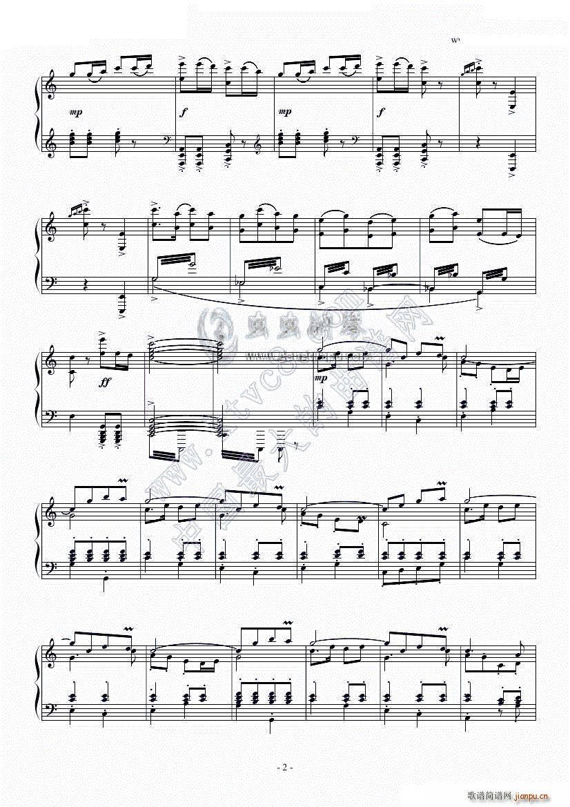 钢琴独奏精品 春节序曲 C调(钢琴谱)3