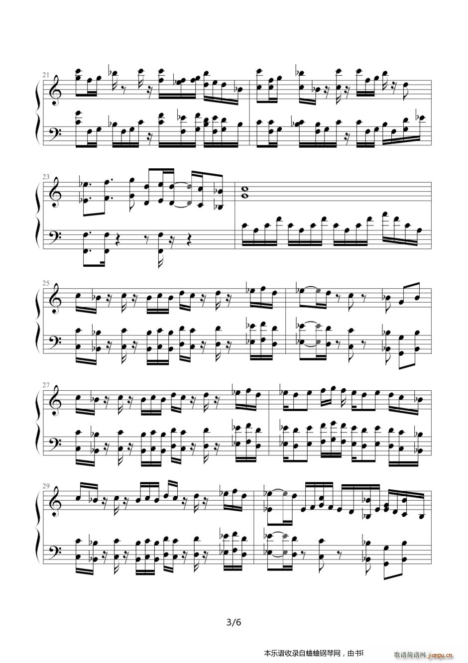 植物大战僵尸背景音乐僵王博士的复仇(钢琴谱)3