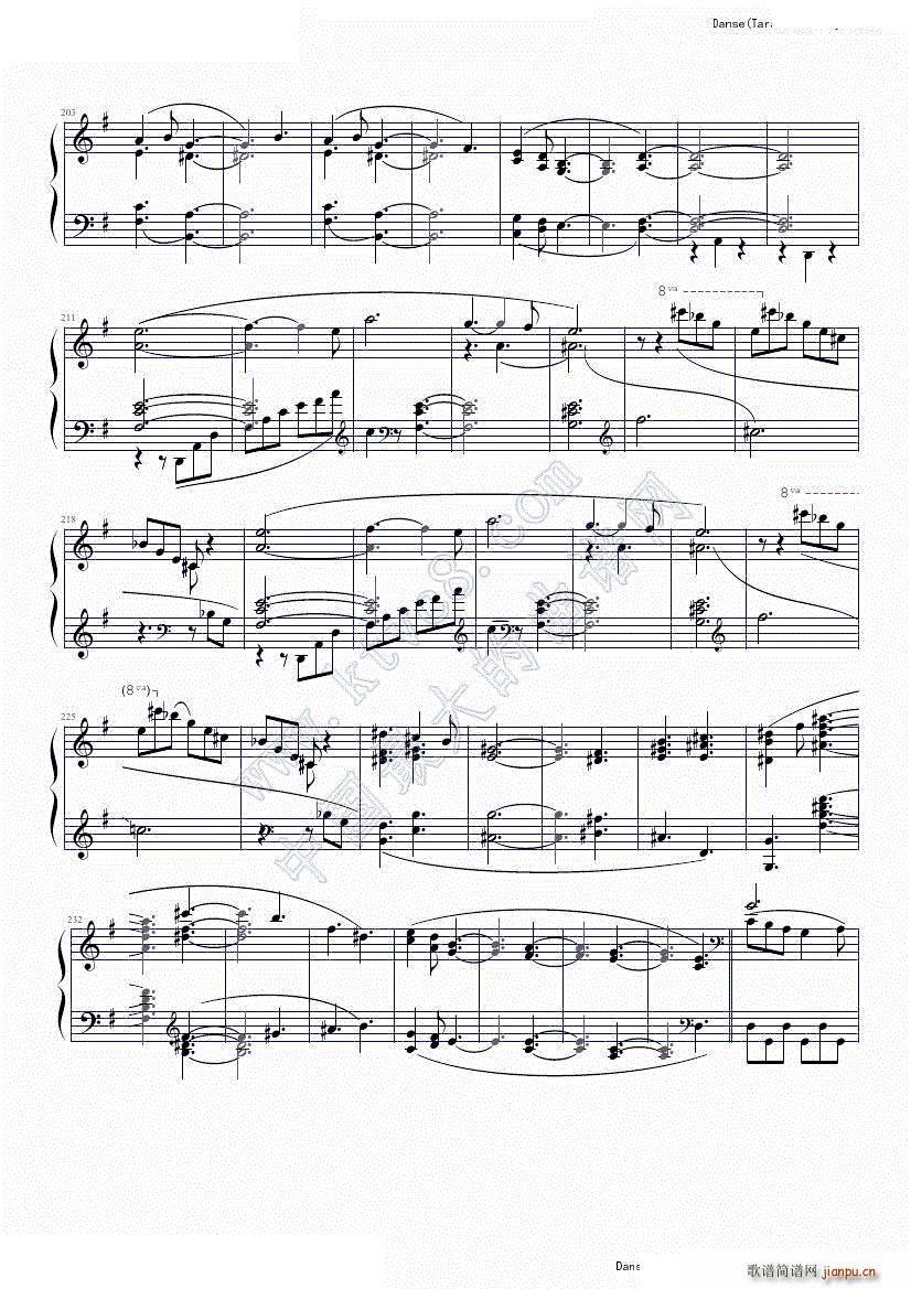 塔兰泰拉舞曲 德彪西(钢琴谱)14