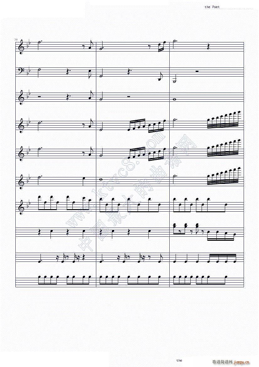 The poet and the pendulum Nightwish(钢琴谱)9