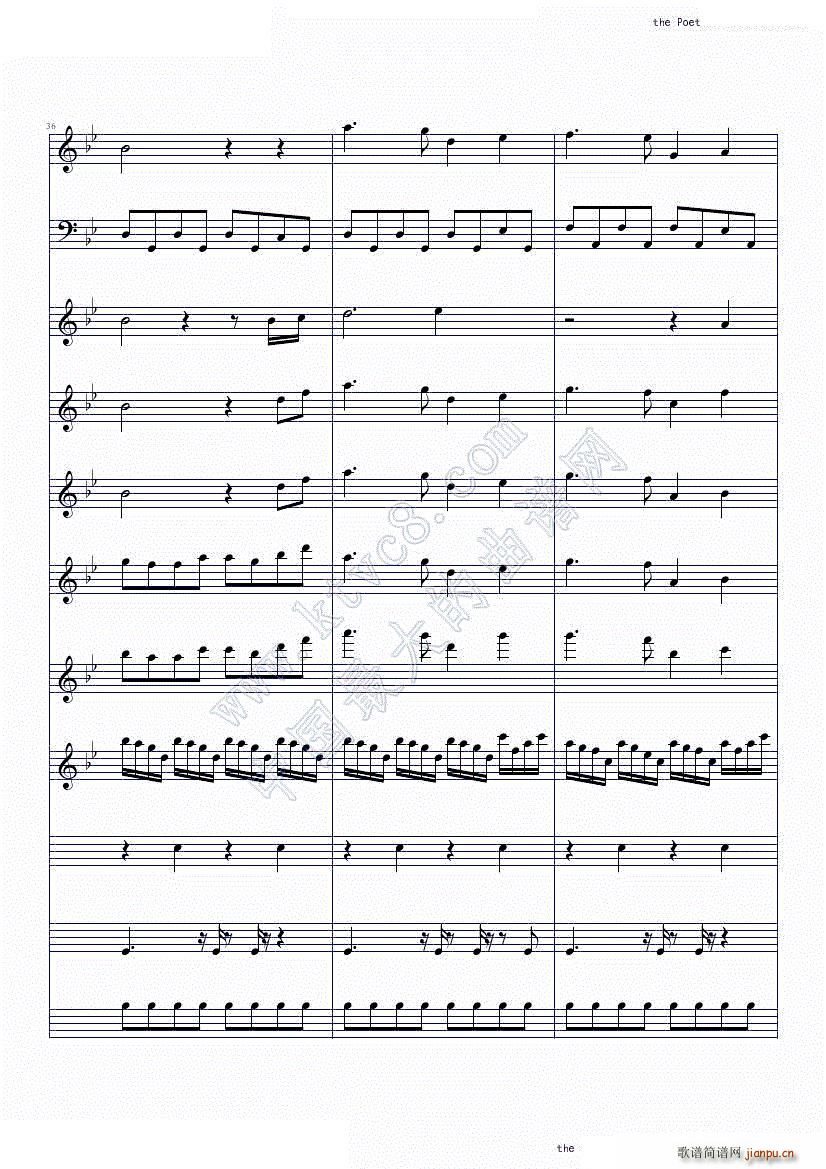 The poet and the pendulum Nightwish(钢琴谱)11