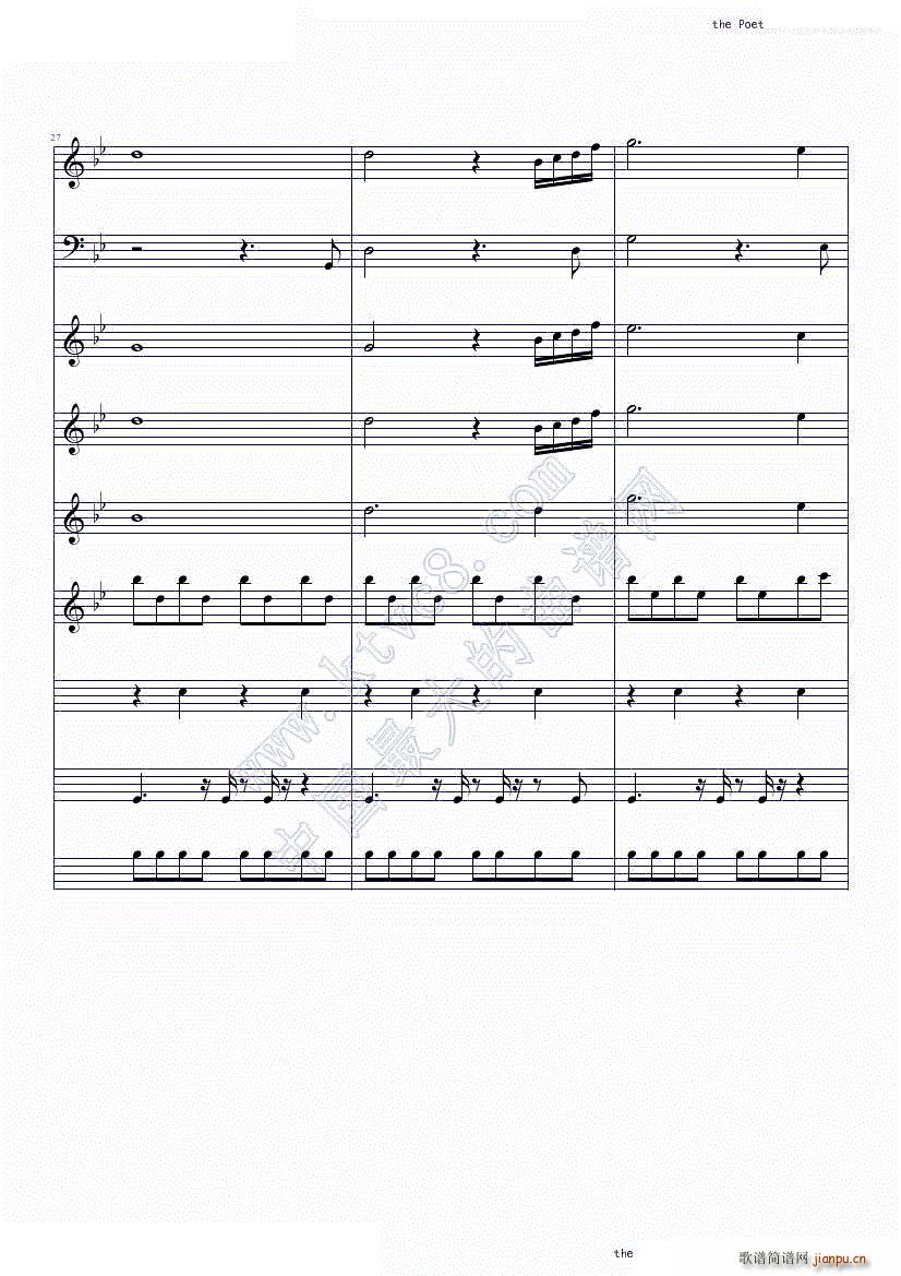 The poet and the pendulum Nightwish(钢琴谱)8