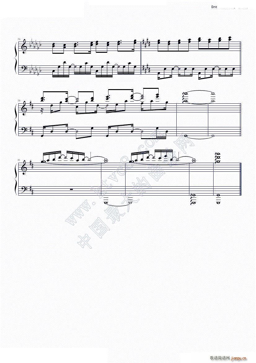 Dream Scenery II 来自星星的你 配乐9(钢琴谱)5