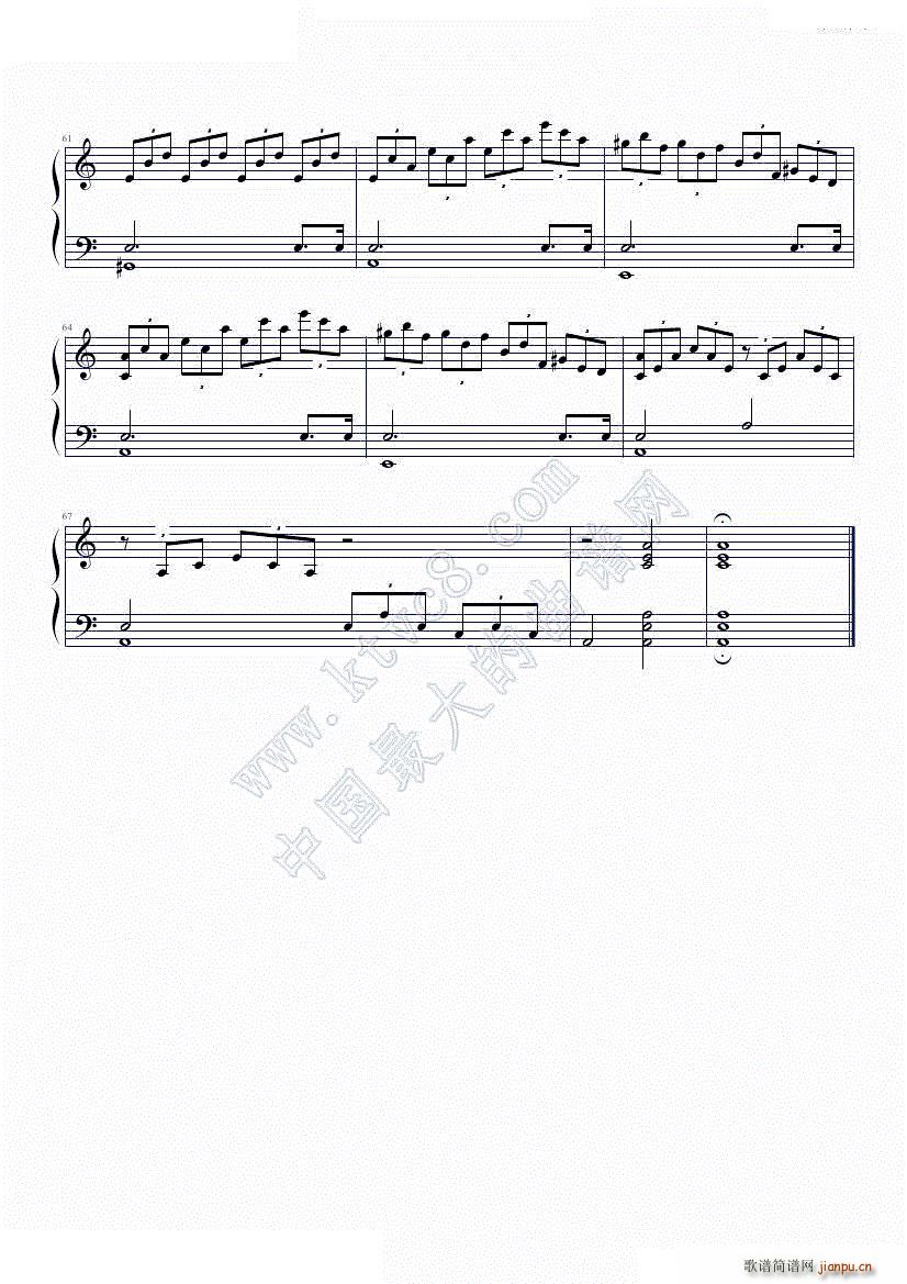 月光奏鸣曲第一乐章C调(钢琴谱)6