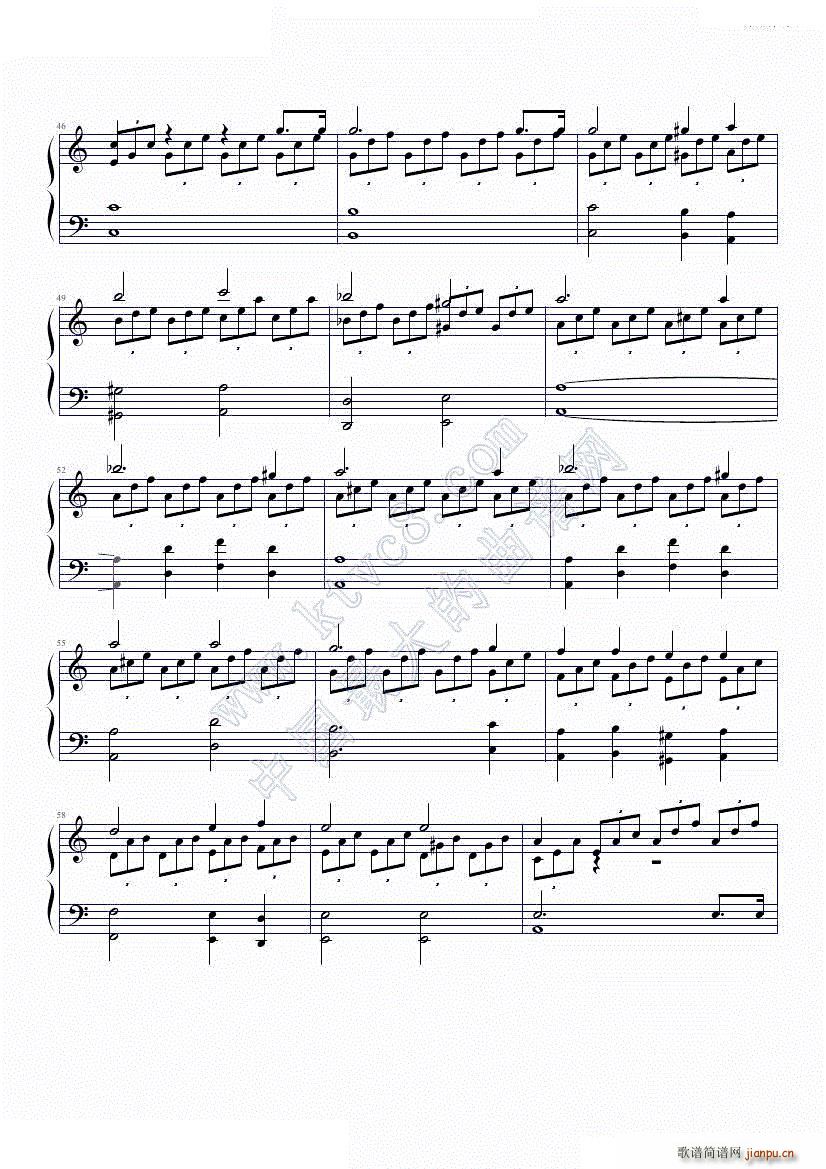 月光奏鸣曲第一乐章C调(钢琴谱)5