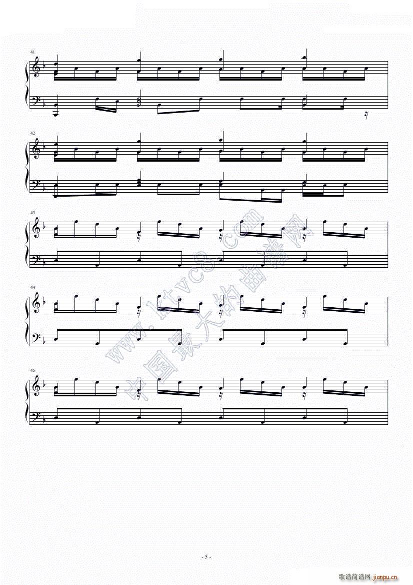 Assassins Creed 刺客信条 组曲 F调(钢琴谱)5