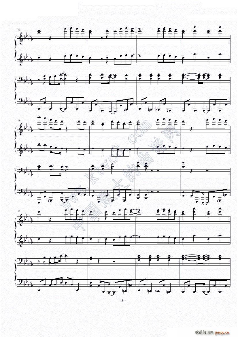 嵐 Happiness 四手联弹(钢琴谱)6