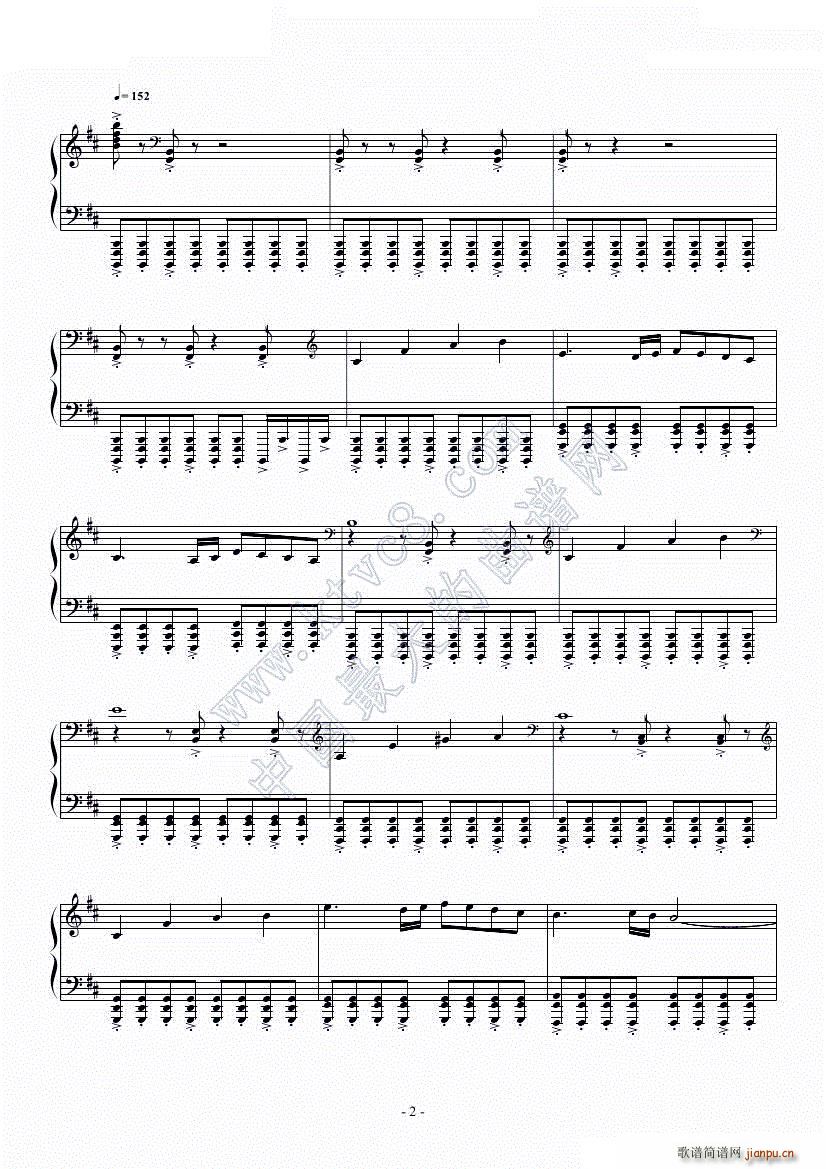 叶问II开场原声聚 散(钢琴谱)3