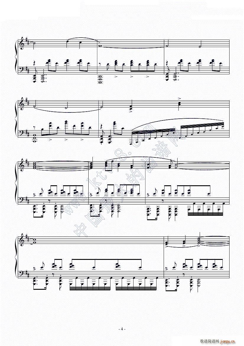 叶问II开场原声聚 散(钢琴谱)5