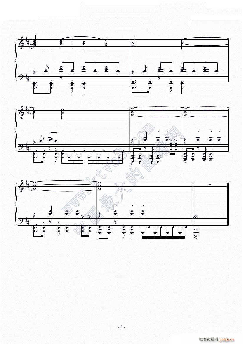 叶问II开场原声聚 散(钢琴谱)6