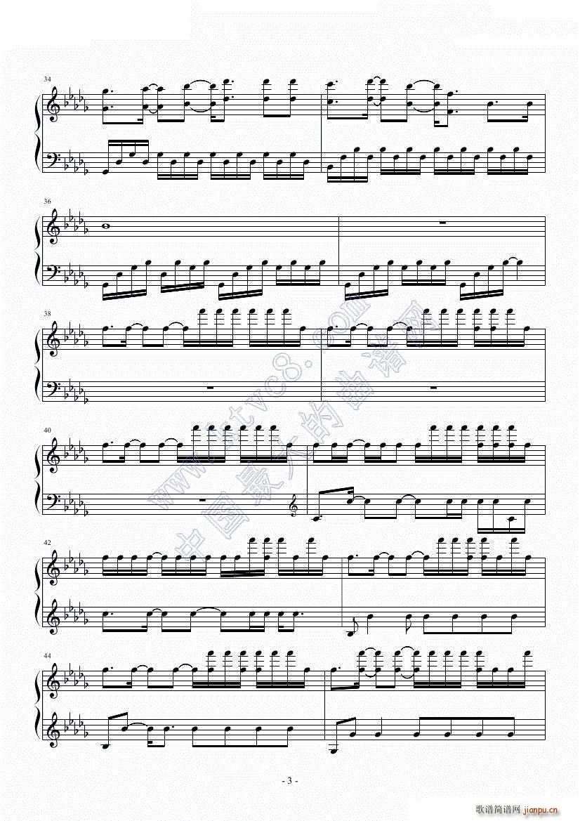 Dimming The Lights(钢琴谱)3