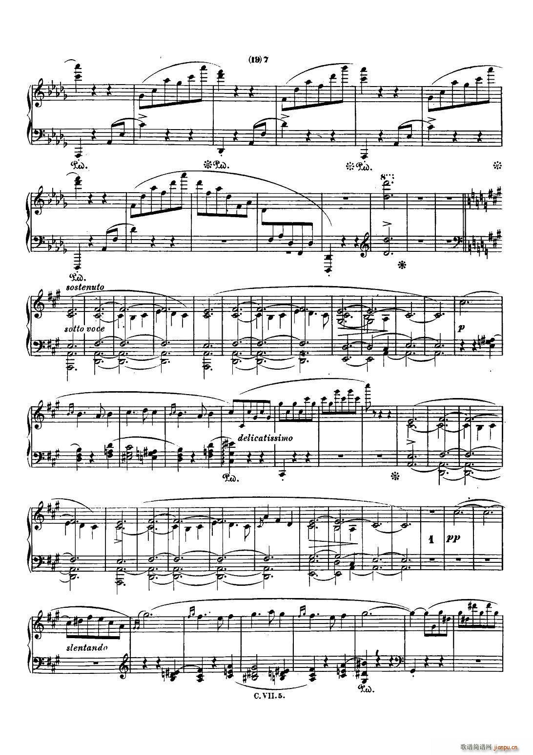肖邦 钢琴谐谑曲 Chopin Scherzo No 2 降b小调 Op 31(钢琴谱)6