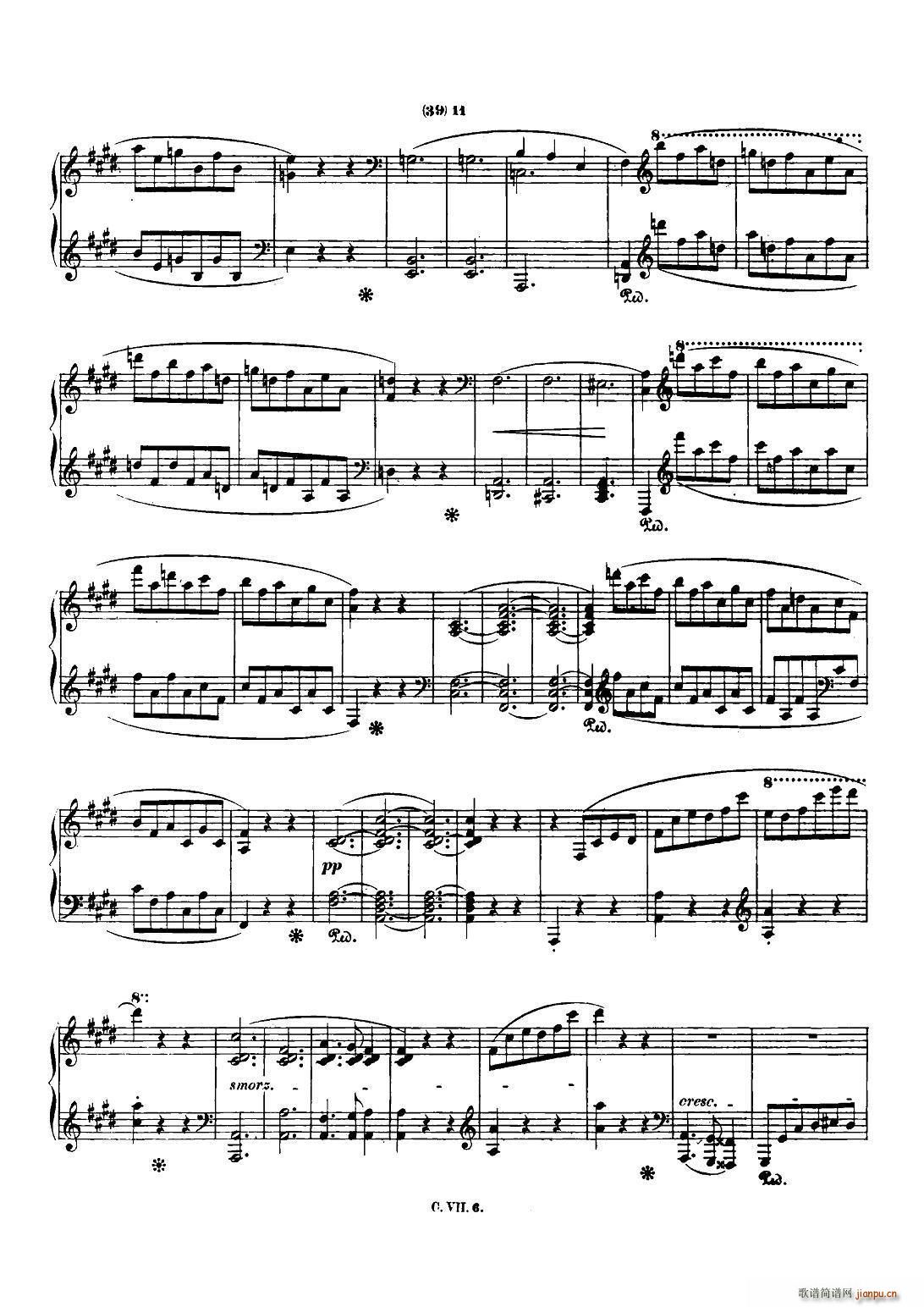 肖邦 钢琴谐谑曲 Chopin Scherzo No 3 升c小调 Op 39(钢琴谱)10