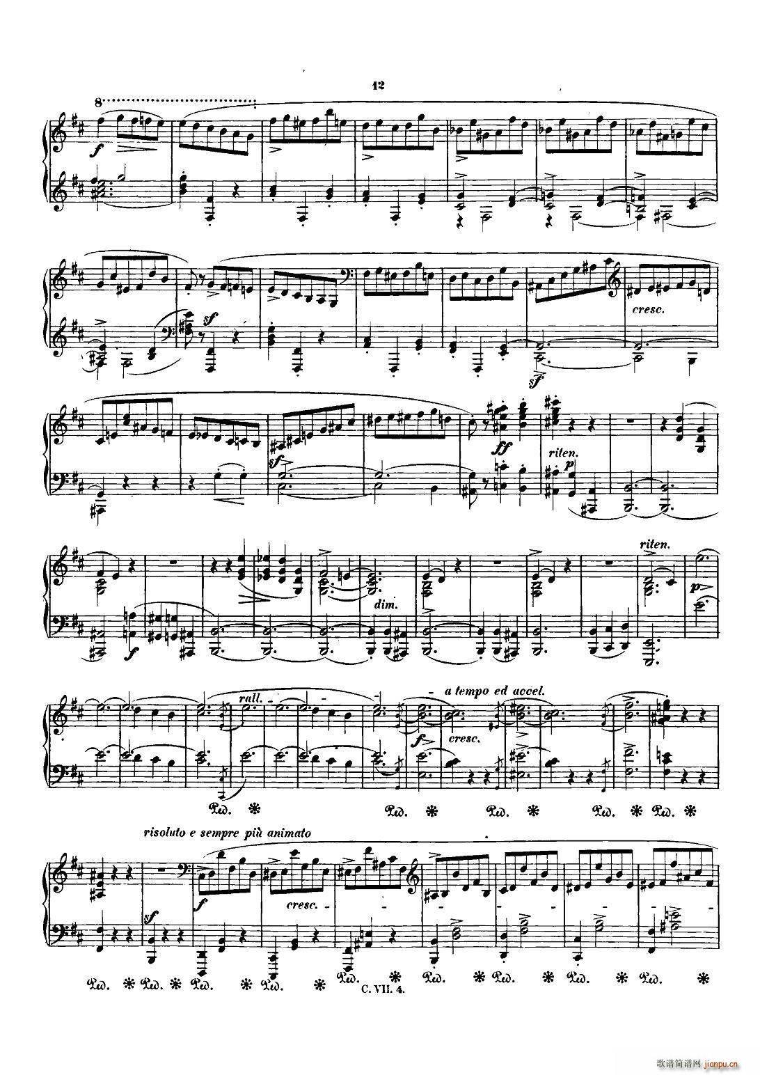 肖邦 钢琴谐谑曲 Chopin Scherzo No 1 b小调 Op 20(钢琴谱)11
