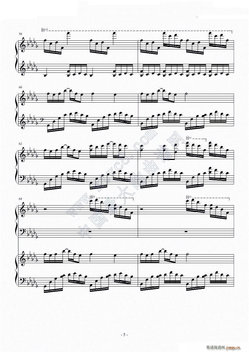 Luv letter In how版(钢琴谱)5