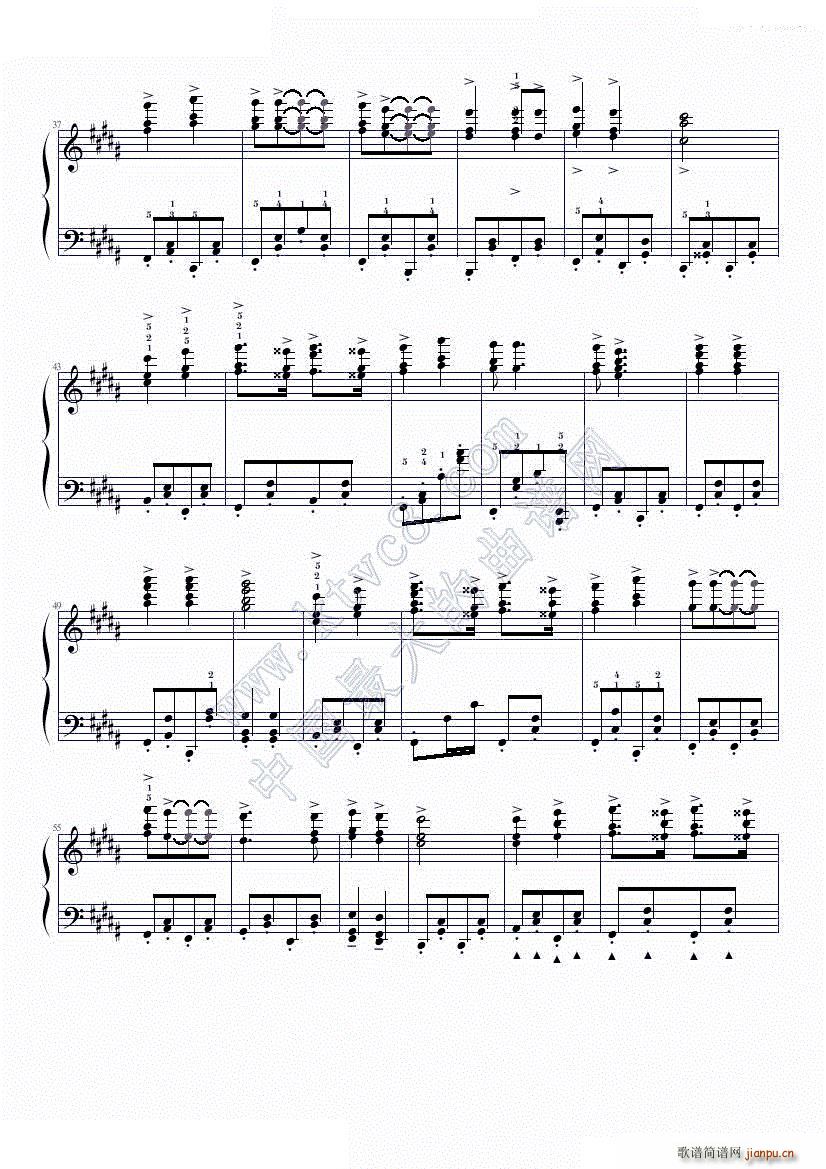 懒羊羊当大厨 喜羊羊与灰太狼11 有指法(钢琴谱)5