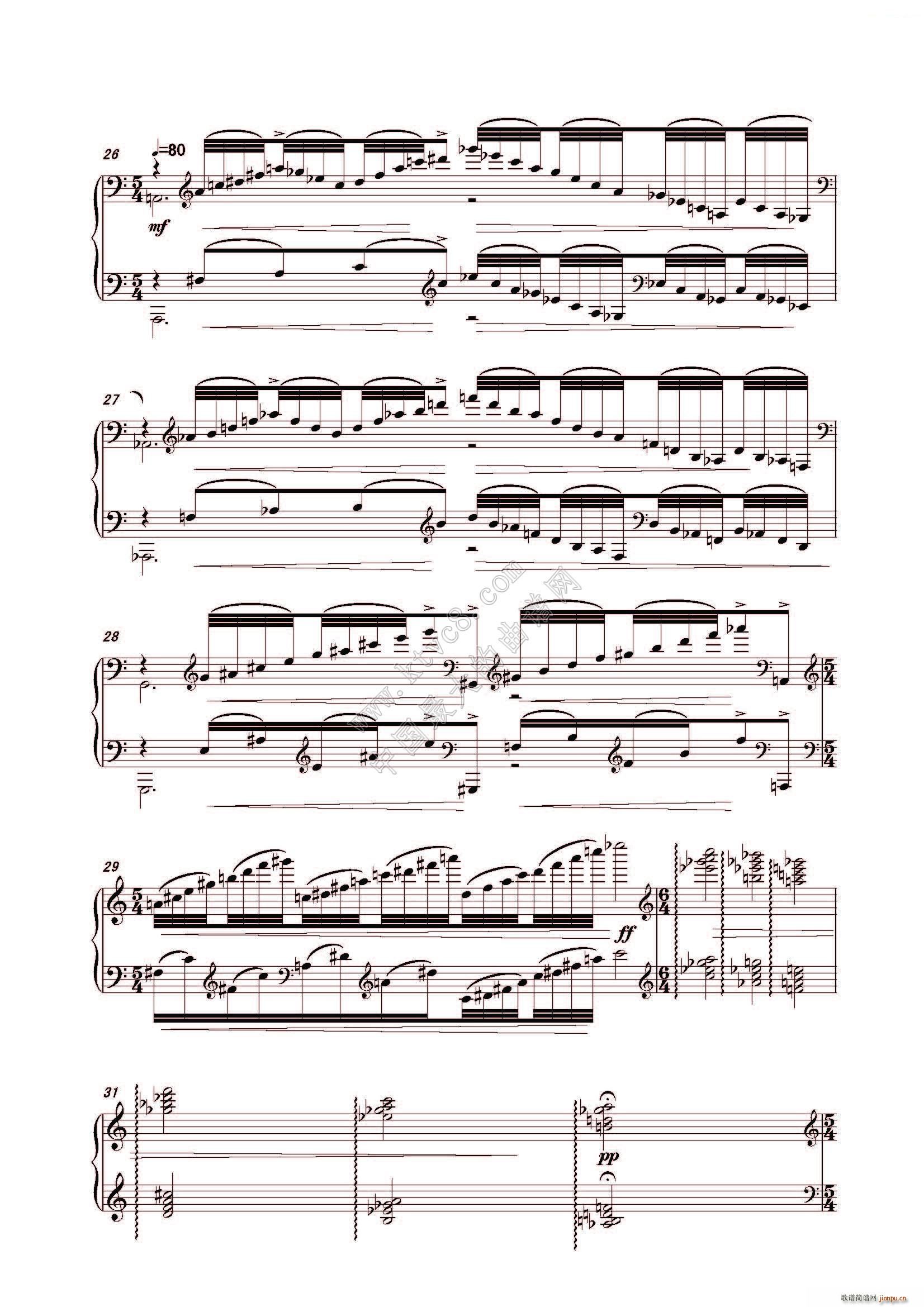 森林之夜(钢琴谱)5