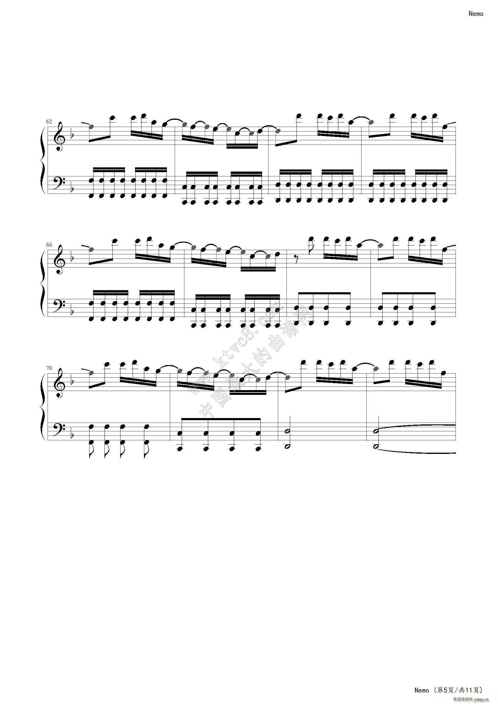 Nemo Nightwish(钢琴谱)6