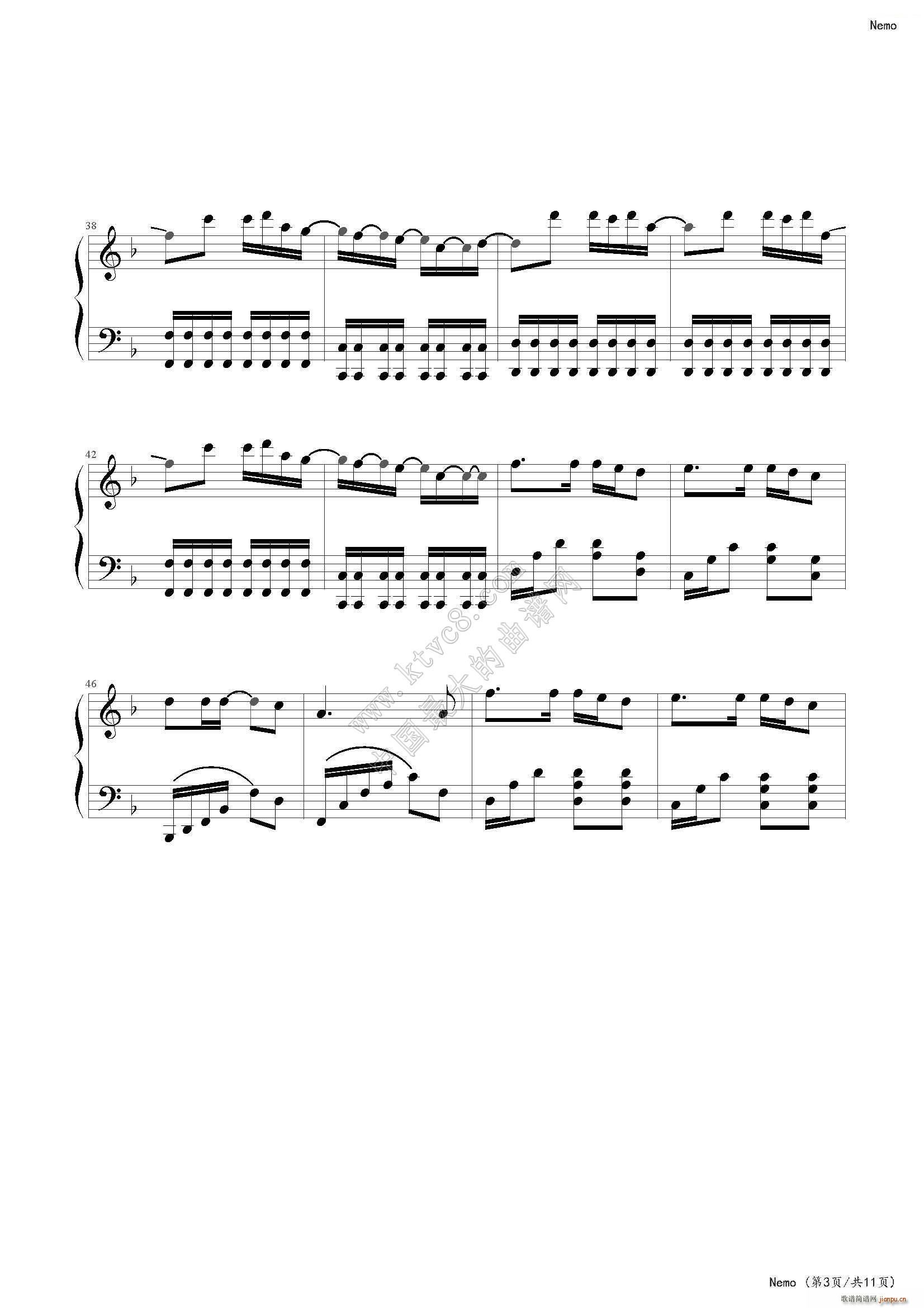 Nemo Nightwish(钢琴谱)3