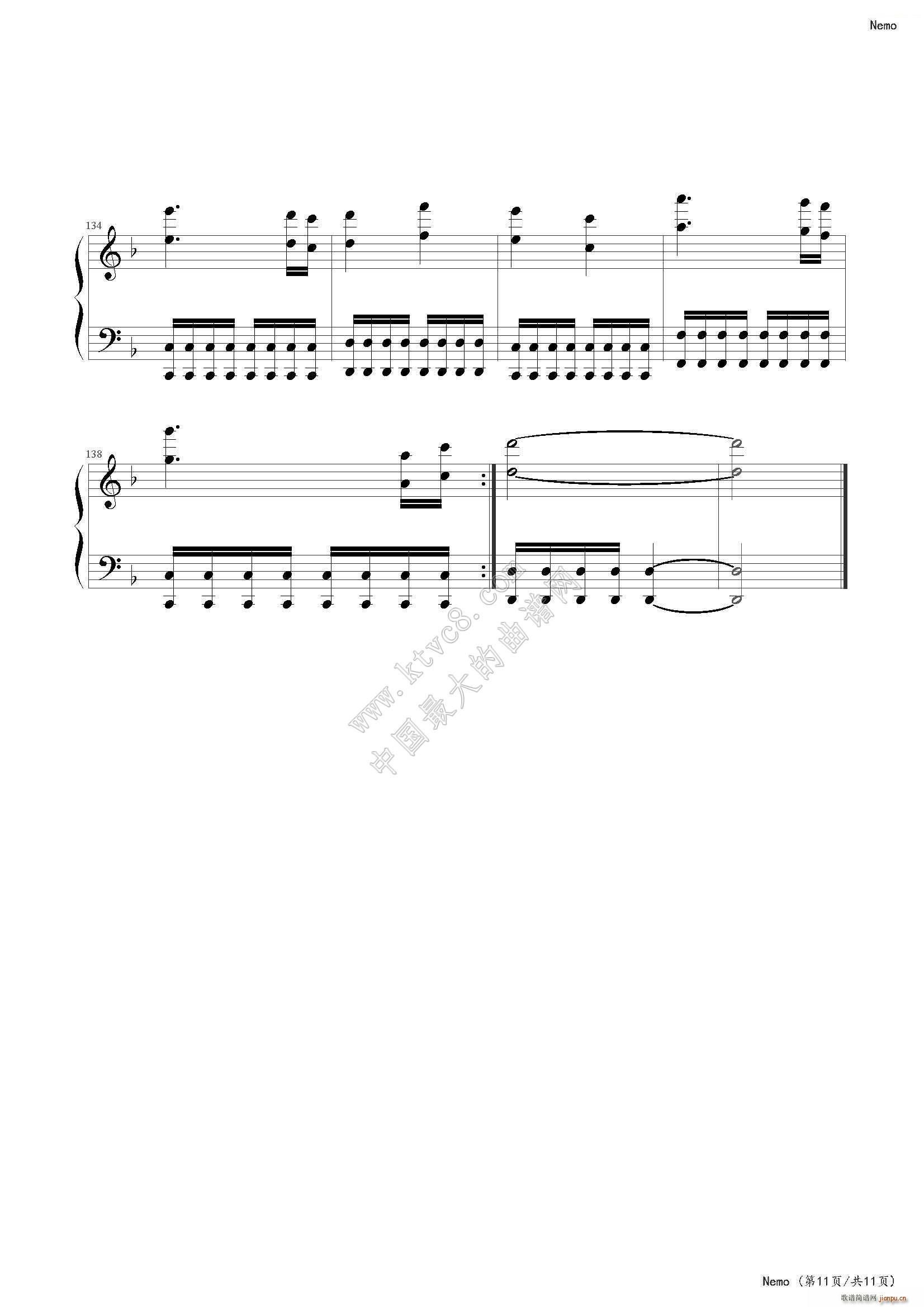 Nemo Nightwish(钢琴谱)13