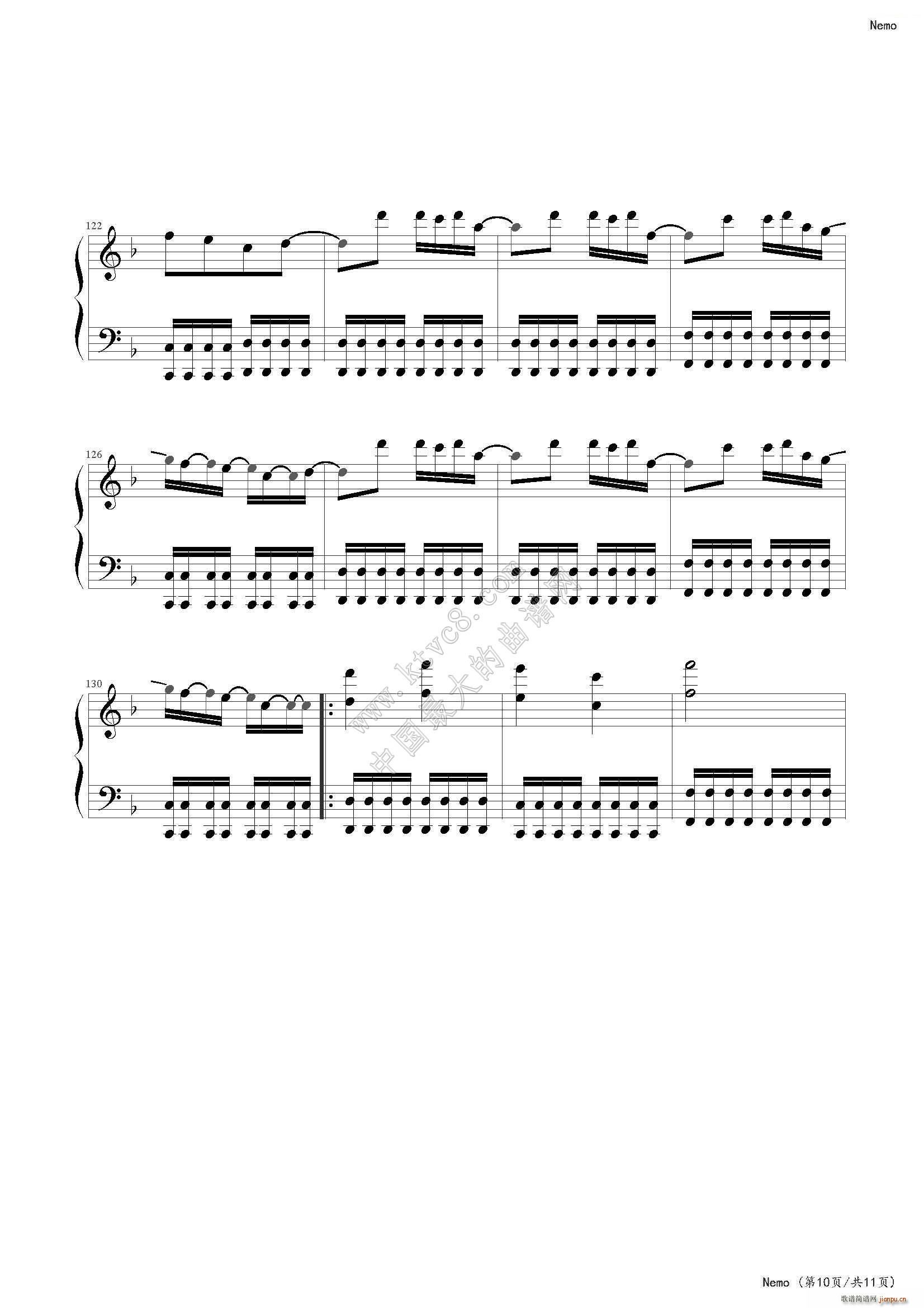 Nemo Nightwish(钢琴谱)12