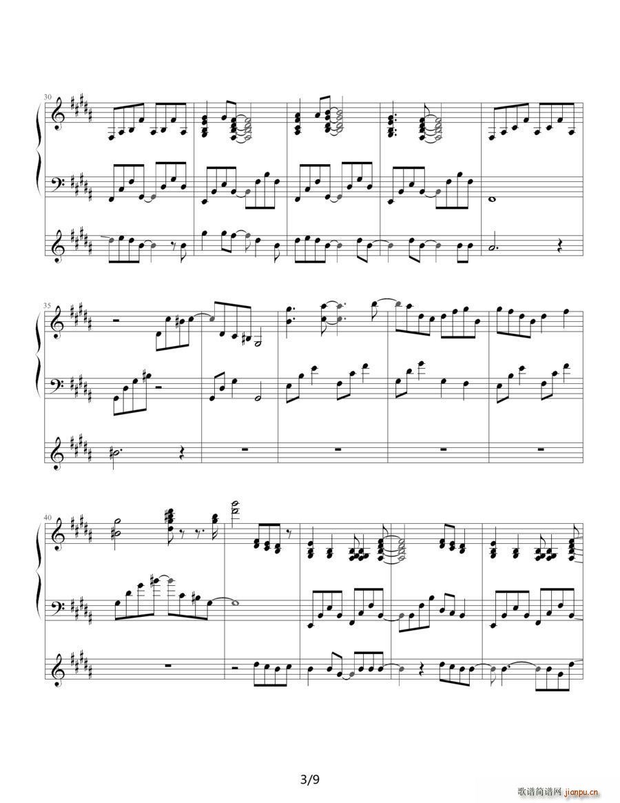 life is like a boat 生命如舟 钢琴伴奏谱(钢琴谱)3